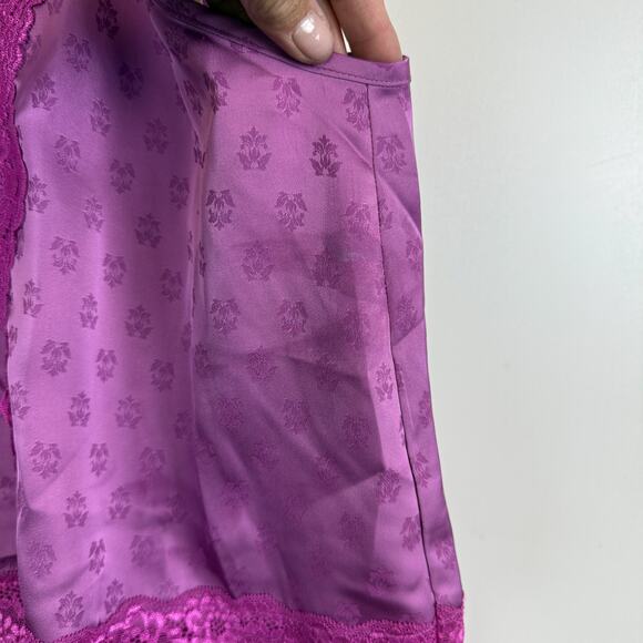 NWT Intimately Free People Midnight Muse Sleep Set Pajama Satin Purple $78 - L - Picture 2 of 9
